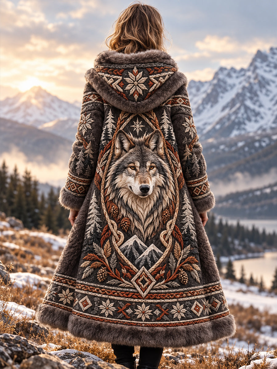 Women's Nordic Forest Animals Flannel Jacket