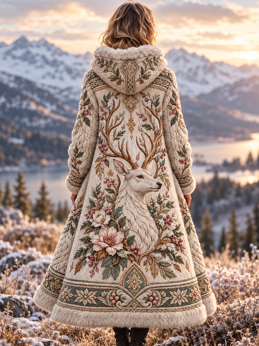 Women's Nordic Forest Animals Flannel Jacket