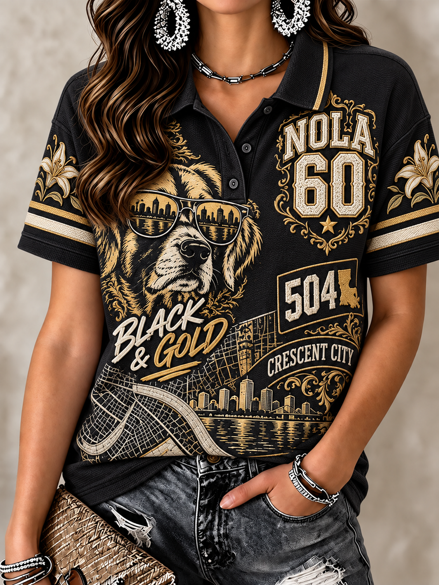 Women's New Orleans Saints Polo T-Shirt