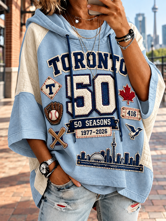 Women’S Toronto Blue Jays Short-Sleeve Hoodie