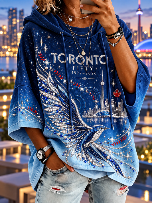 Women’S Toronto Blue Jays Short-Sleeve Hoodie
