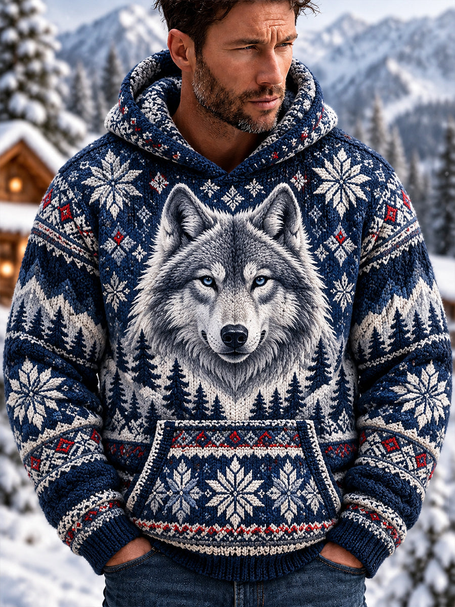 Men's Nordic Forest Animal Hoodie