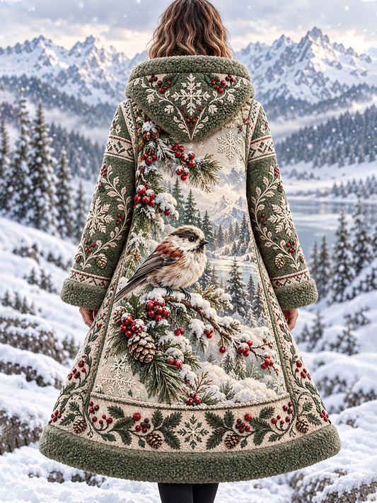 Women's Nordic Forest Animals  Flannel Jacket