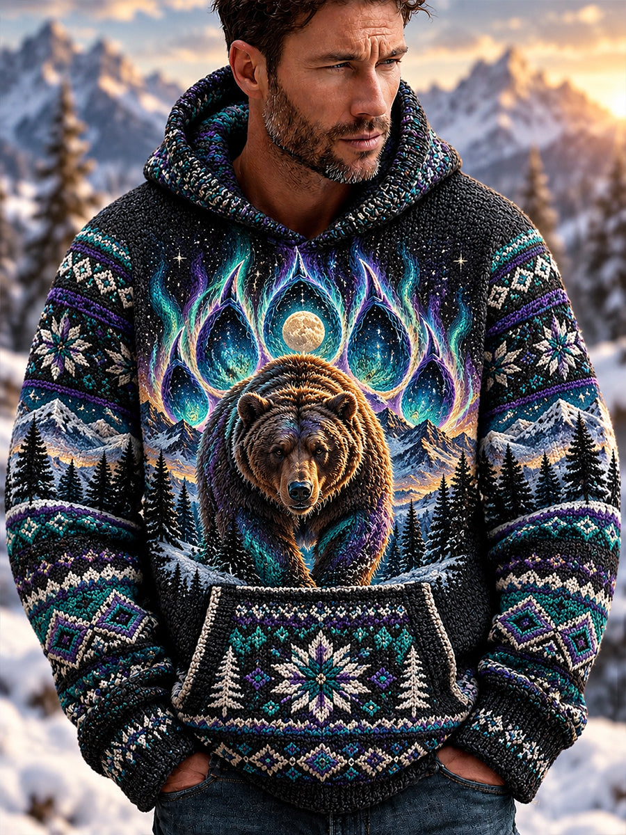 Men's Nordic Forest Animal Hoodie