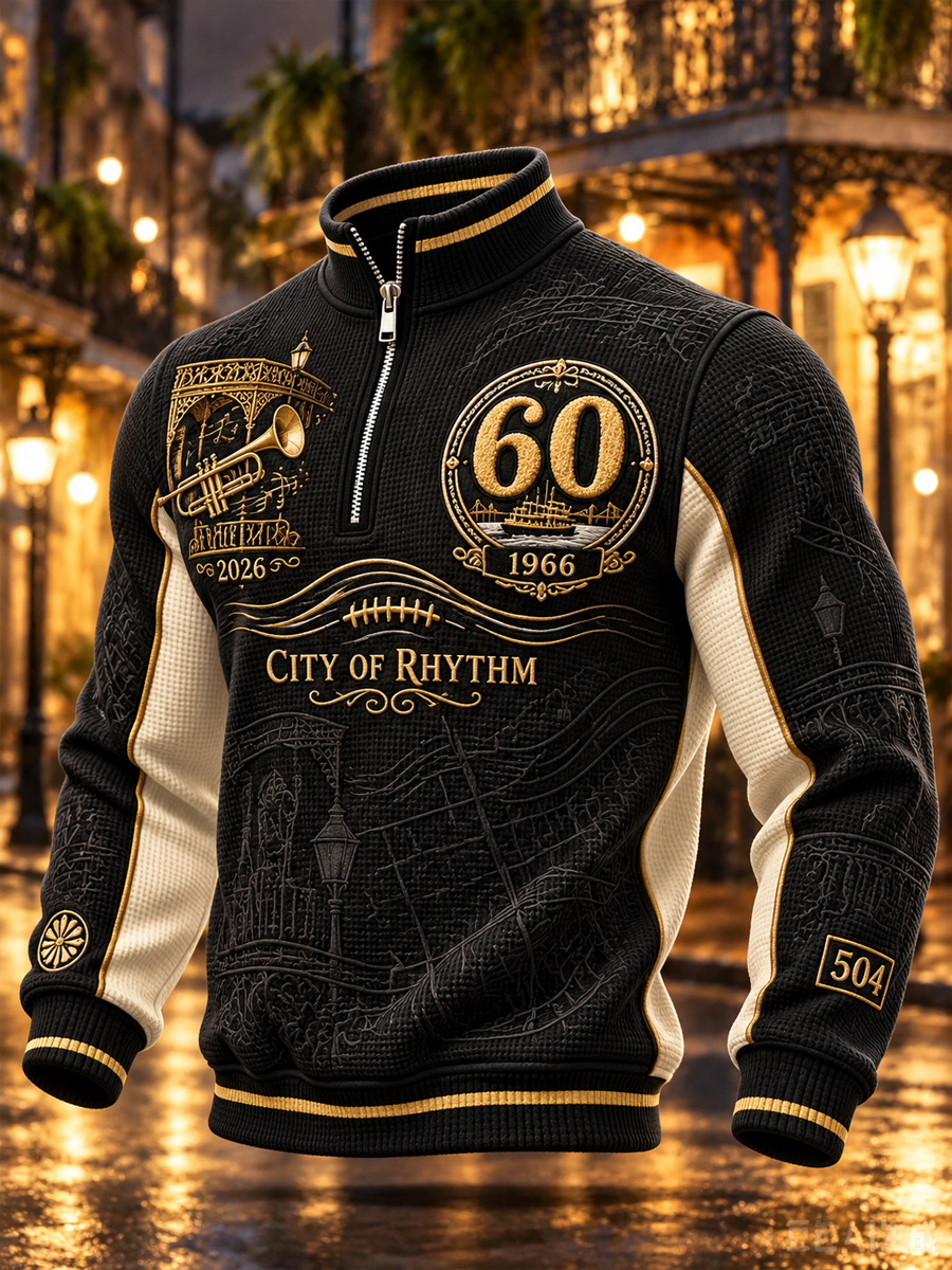 Men's New Orleans Saints Zip-Up Sweatshirt