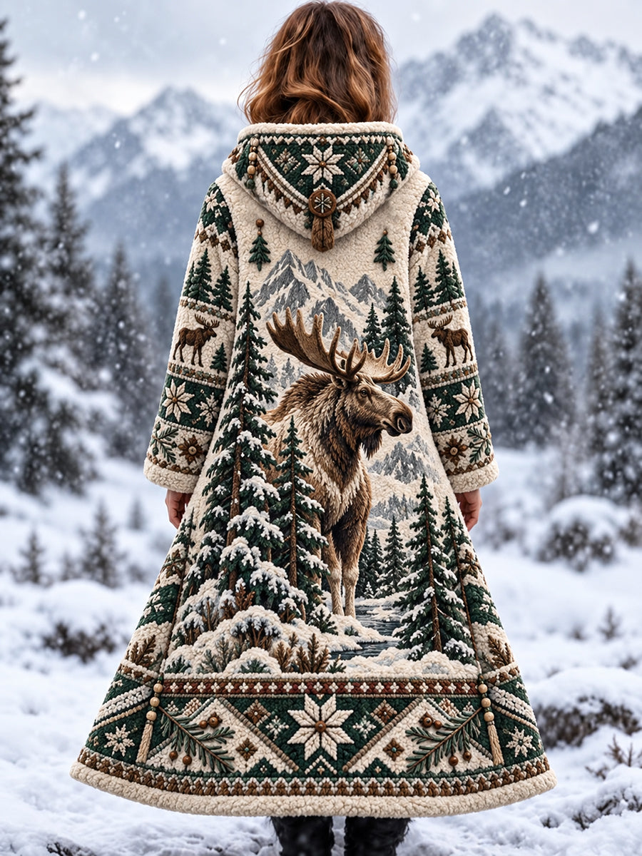 Women's  Nordic Forest Animal  Flannel Jacket