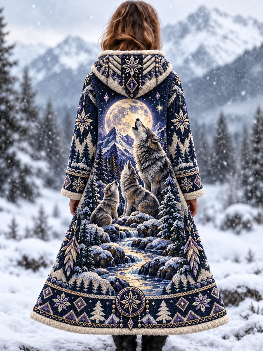 Women's Nordic Forest Animal  Flannel Jacket