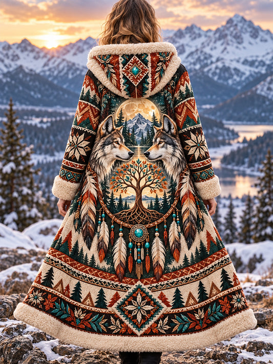 Women's Nordic Animals  Flannel Jacket
