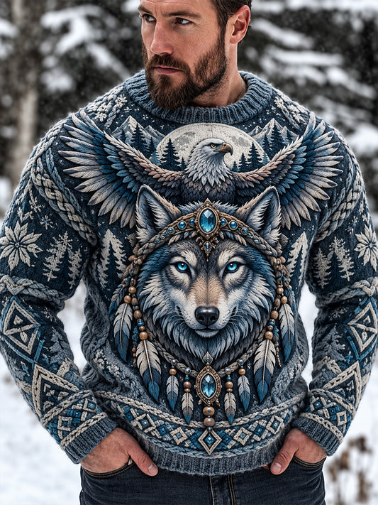 Men's Nordic Animals Imitation Sweater