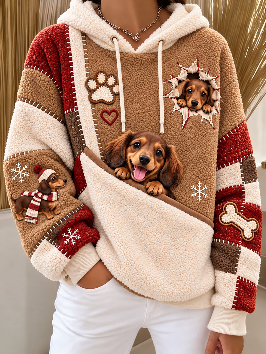 Women's Fun Animals Flannel Hoodie