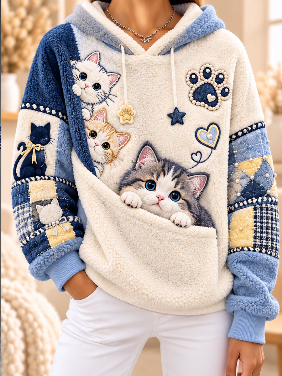 Women's Fun Animals Flannel Hoodie