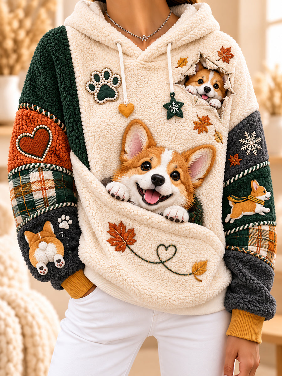 Women's Fun Animals Flannel Hoodie