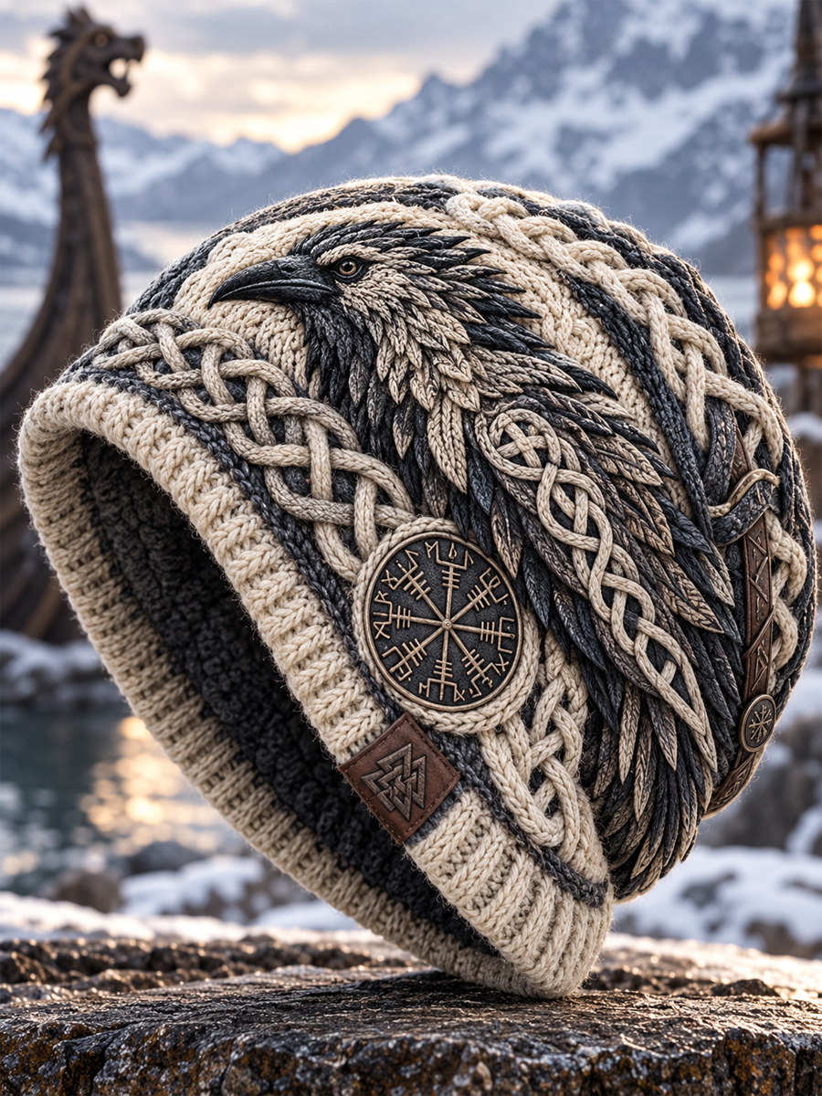 Viking Vintage Autumn And Winter Warm Cold Knitted Hat
