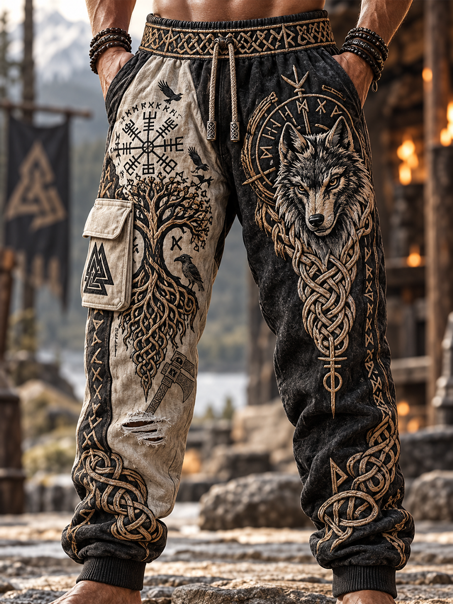Men's Viking Art Casual Sweatpants Trousers