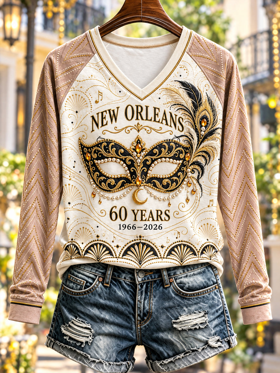 Women's Long-Sleeved T-Shirt With Dropped Shoulders