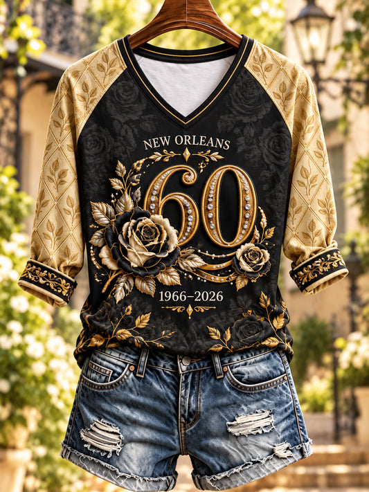 Women's Long-Sleeved T-Shirt With Dropped Shoulders