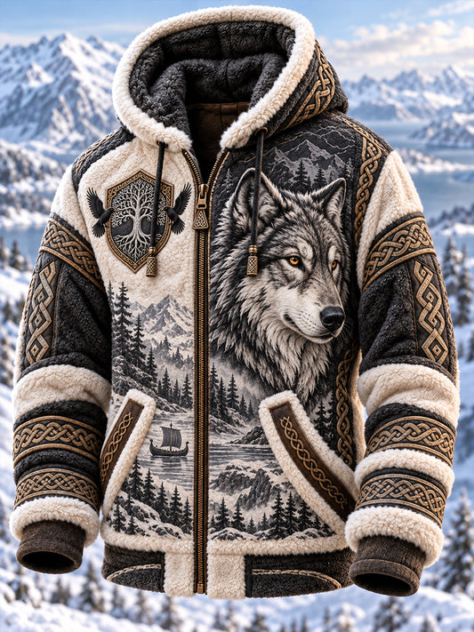 Men's Viking Art Composite Fleece Jacket