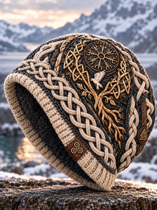 Viking Art Vintage Autumn And Winter Warm Cold Knitted Hat