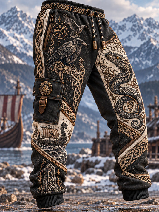 Men's Viking Art Casual Sweatpants Trousers