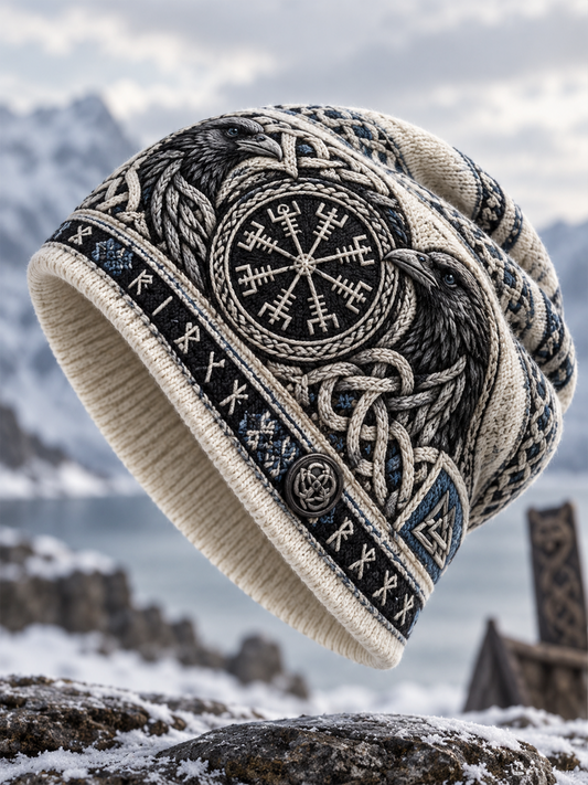 Viking Vintage Autumn And Winter Warm Cold Knitted Hat
