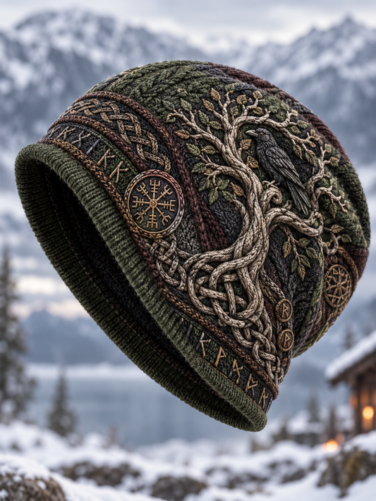 Viking Vintage Autumn And Winter Warm Cold Knitted Hat