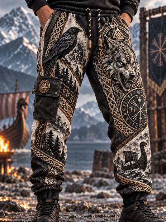 Men's Viking Art Casual Sweatpants Trousers