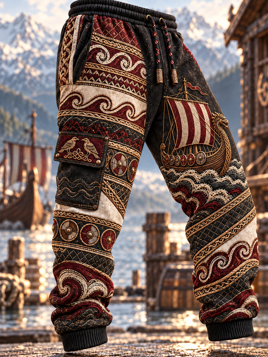 Men's Viking Art Casual Sweatpants Trousers