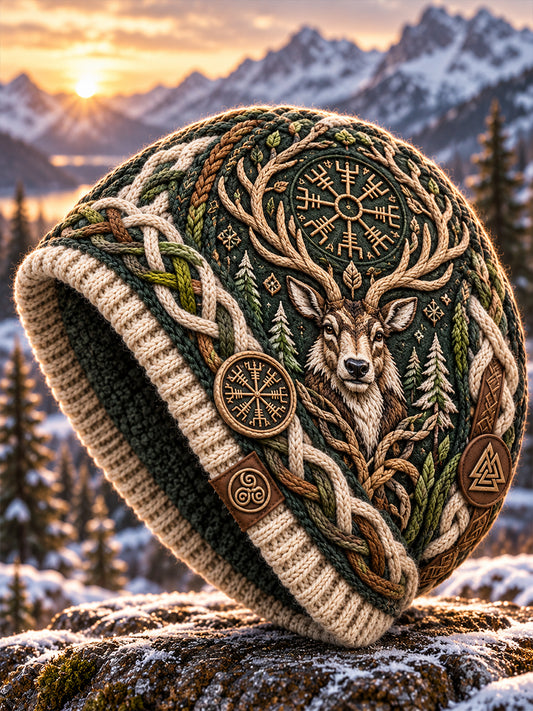 Unisex Nordic Viking Animal  Print Hat