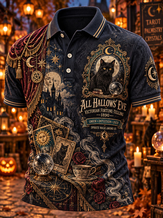 Men's American Halloween Printed Polo Shirt