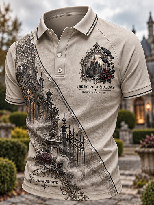 Men's American Halloween Printed Polo Shirt