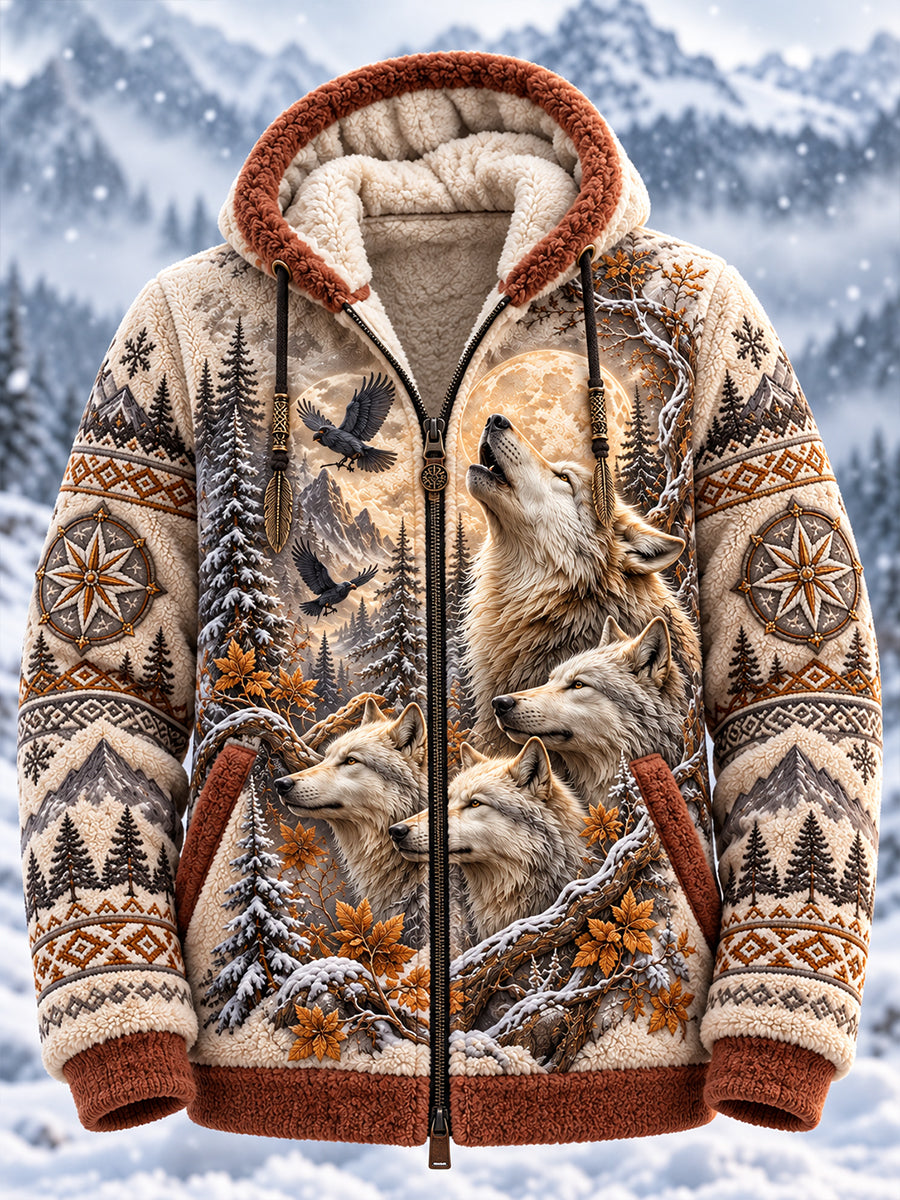 Men's Nordic Animals Flannel Jacket