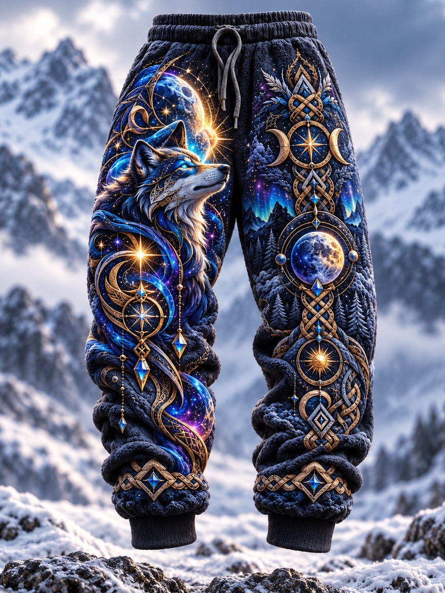 Men's Norse Viking Animals Print Casual Sweatpants Trousers