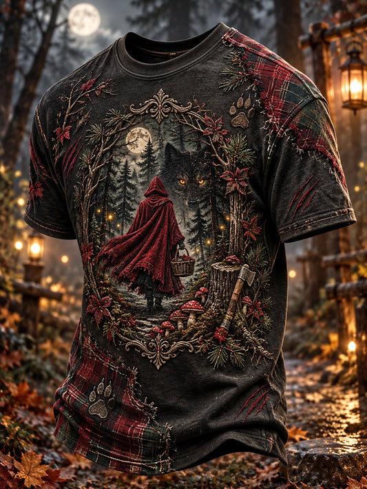Men's American Halloween Printed Round-neck T-shirt