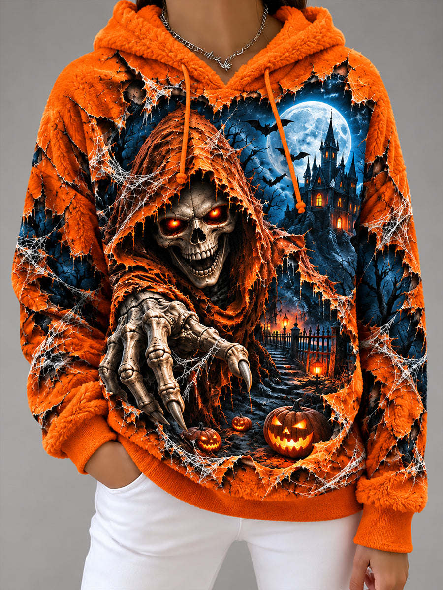 Women's Halloween Fun Flannel Hoodie