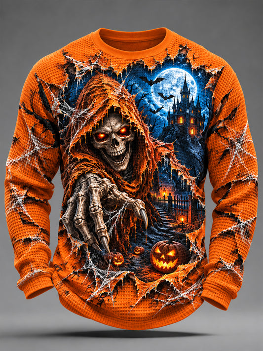 Men's Halloween Fun Waffle Long Sleeve T-Shirt