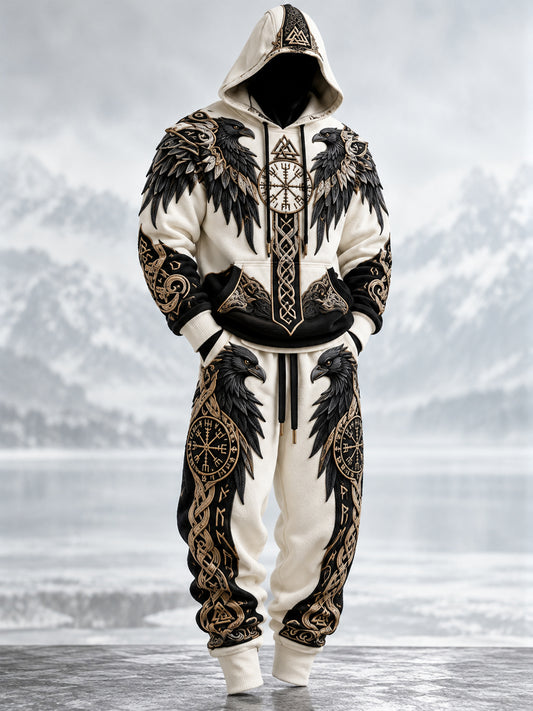 Men's Viking Art Hoodie Set