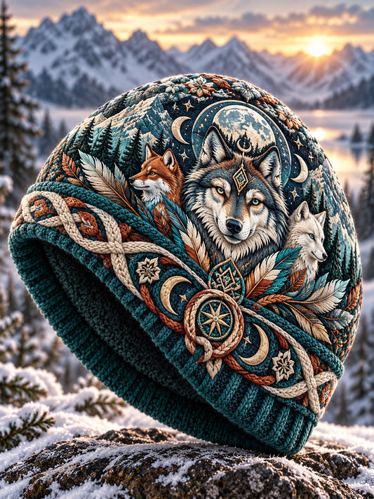 Unisex Nordic Autumn and Winter Animals Hat