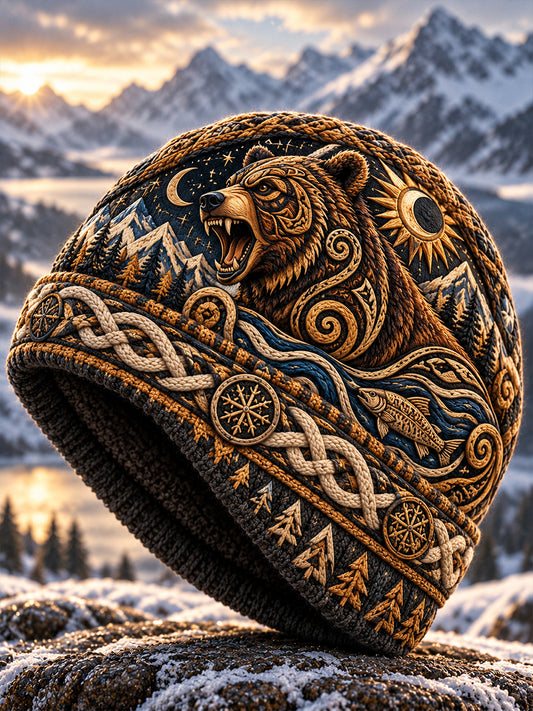 Unisex Nordic Autumn and Winter Animals Hat
