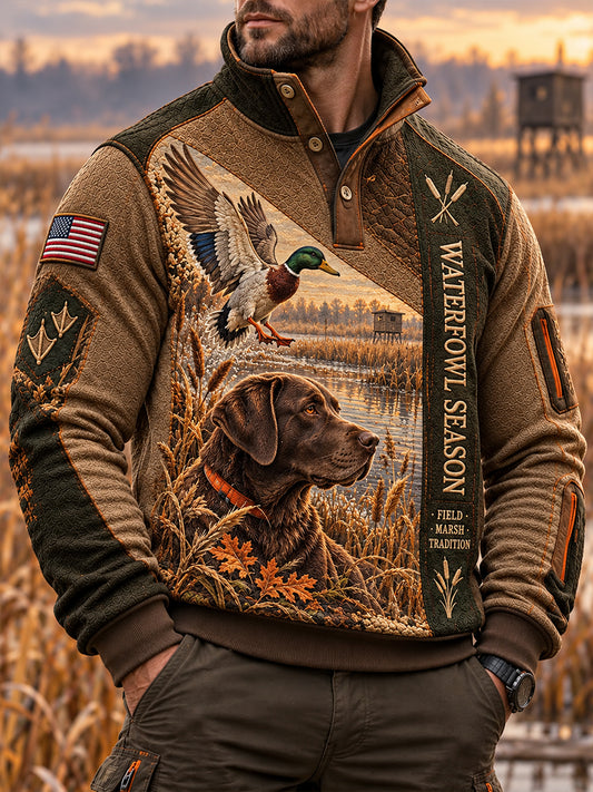 Men's Hunting Season In The United States Four-Button Hoodie