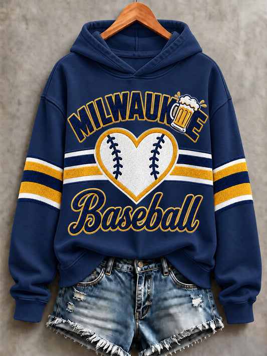 Women's Gift For Baseball Fans Print Hoodie