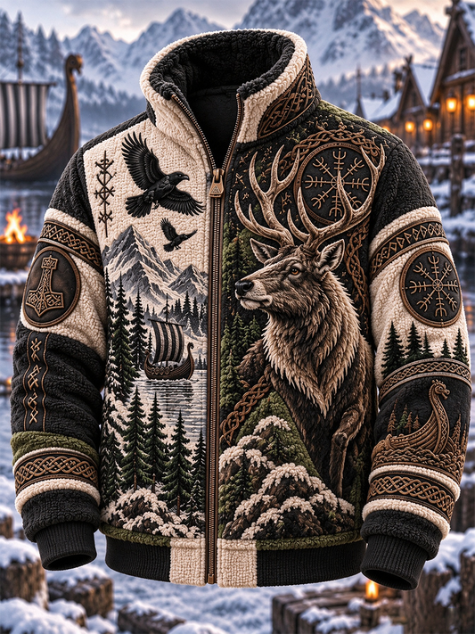 Men's Viking Art Flannel Jacket