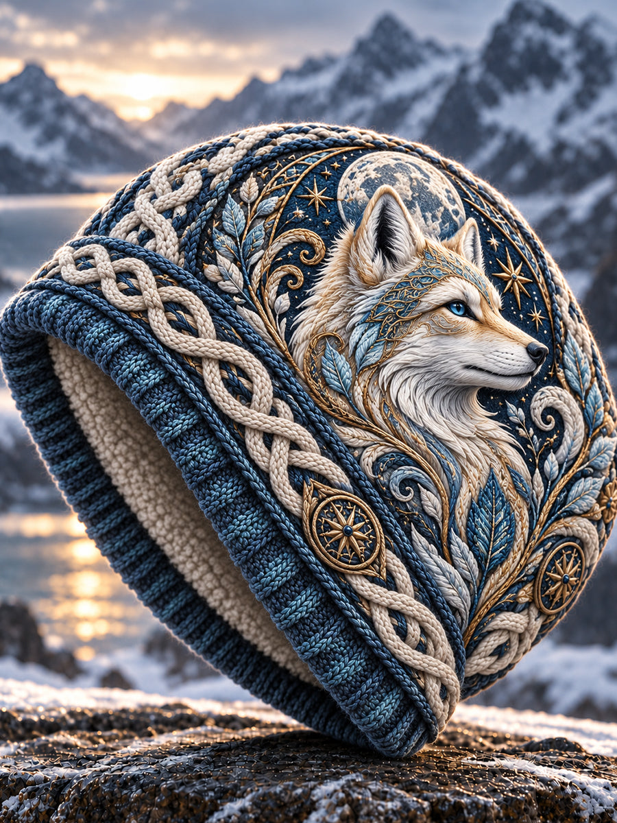 Unisex Nordic Autumn And Winter Animals Print Hat