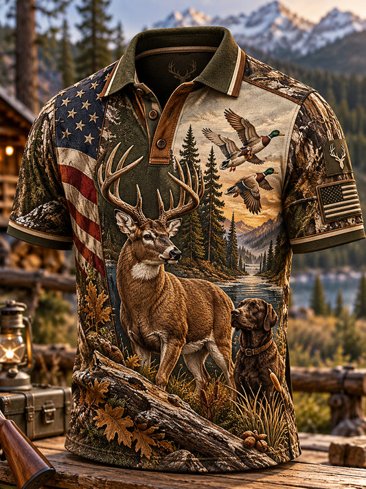 Men's Hunting Season In The United States Short Sleeve Shirt