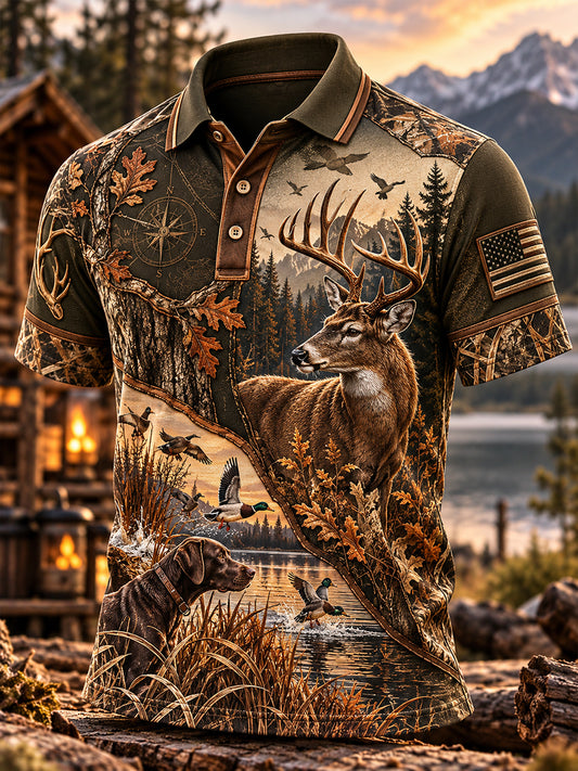 Men's Hunting Season In The United States Short Sleeve Shirt