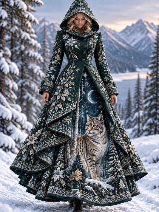 Women's Nordic Autumn and Winter Animals Dress