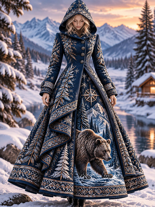 Women's Nordic Autumn and Winter AnimalsDress