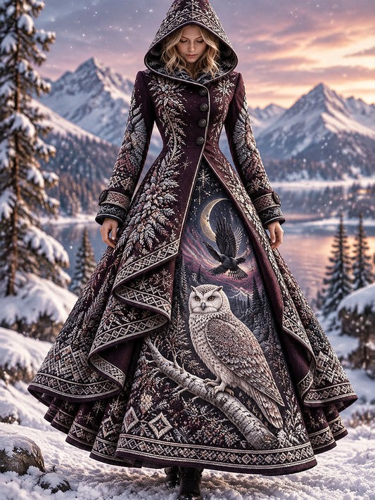 Women's Nordic Autumn and Winter Animals Dress