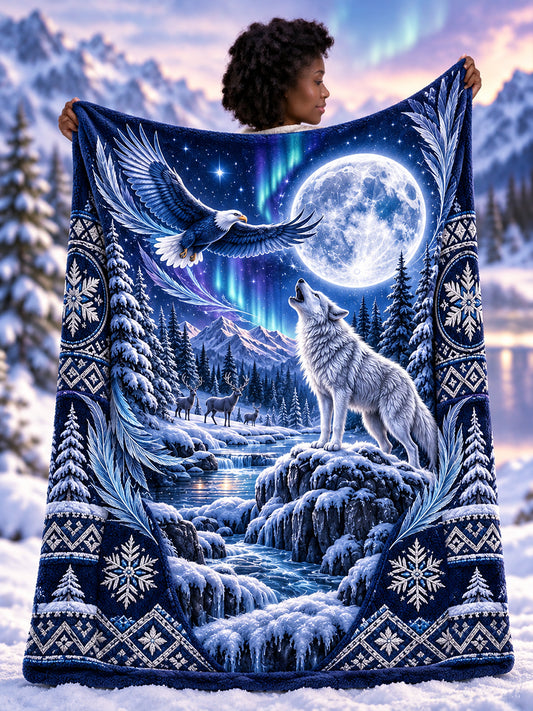 Northern Europe Animal Printed Flannel Blanket