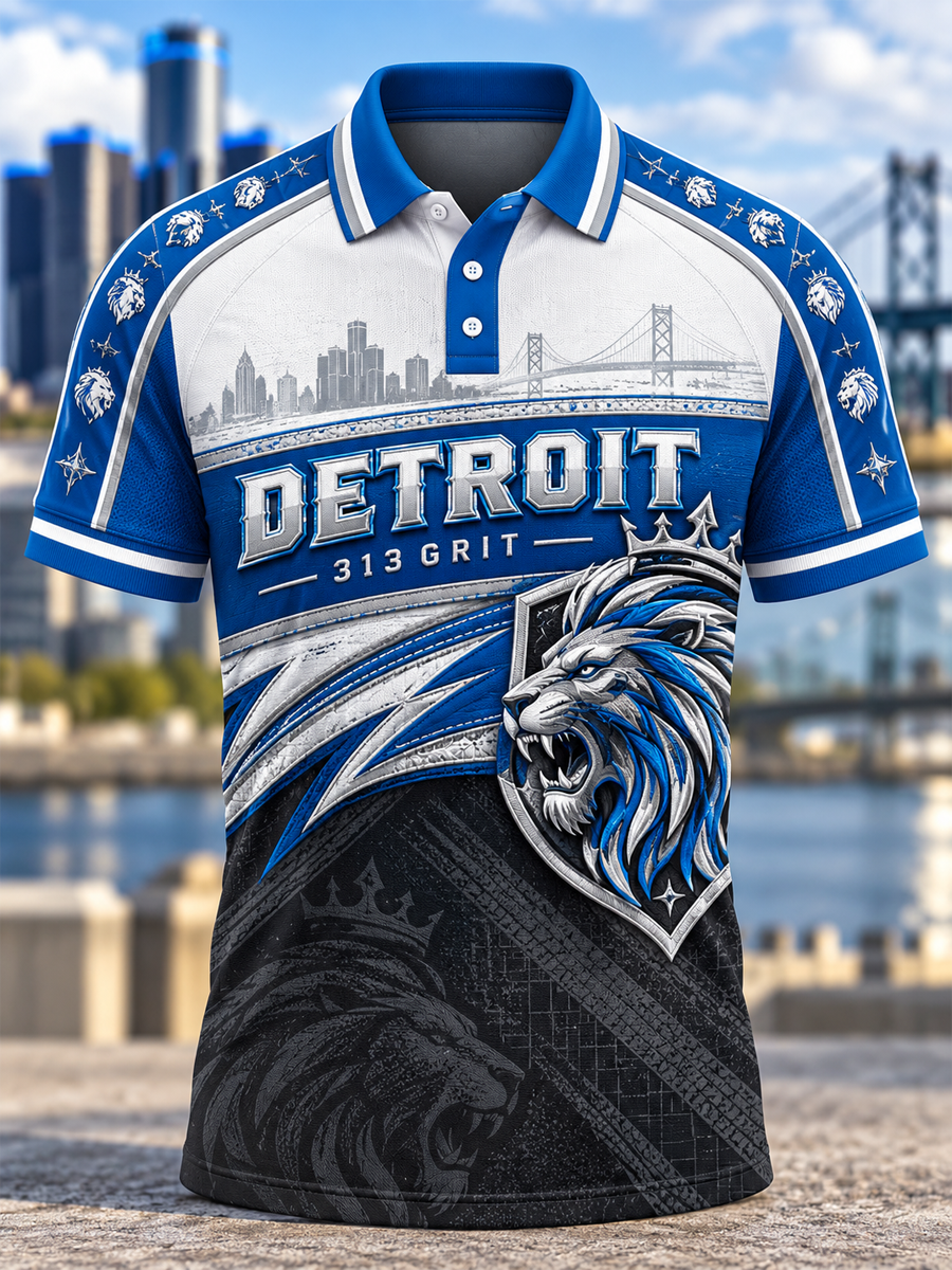 Men's Detroit Lions Polo Shirt