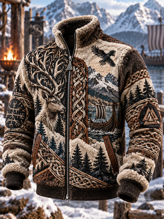 Men's Viking Art Flannel Jacket